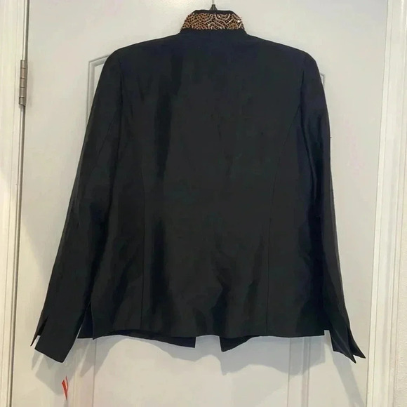 NWT Nina Mclemore Beaded Sequins 100% Silk Blazer Jacket Sz 2 - Picture 8 of 10